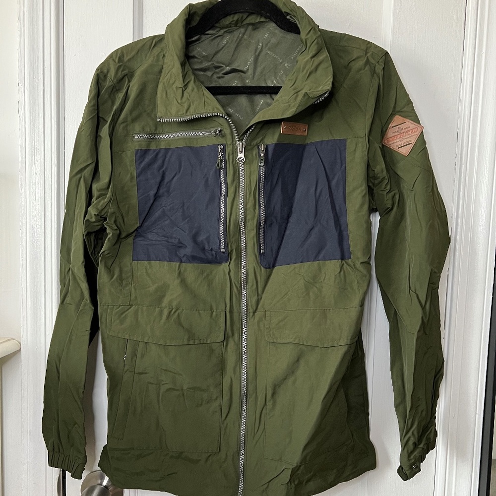 Freex Long Sleeve Windbreaker Front Full Zip Jacket - Medium